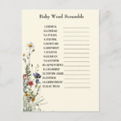 Carte Postale Baby shower fleur sauvage (Devant)