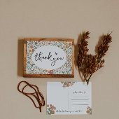 Carte postale Baby shower Fleur sauvage rustique