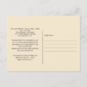 Carte Postale Baby Shower Fleurs Neutres d'Orchidées et d'Eucaly (Dos)