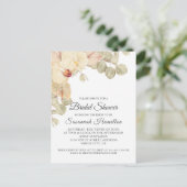 Carte Postale Baby Shower Fleurs Neutres d'Orchidées et d'Eucaly (Debout devant)