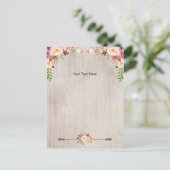 Carte postale baby shower Floral Boho Merci (Debout devant)