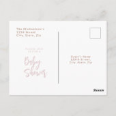 Carte Postale Baby shower floral neutre de Boho (Dos)