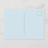 Carte Postale Baby shower garçon bleu floral vert maman à être (Dos)