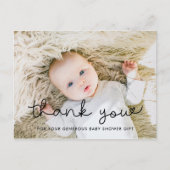 Carte Postale Baby shower gentil merci (Devant)