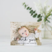 Carte Postale Baby shower gentil merci (Debout devant)