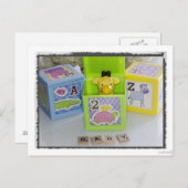 Carte postale baby shower Giraffe (Devant / Derrière)