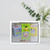 Carte postale baby shower Giraffe (Debout devant)