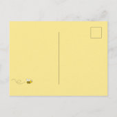 Carte Postale Baby shower jaune de l'abeille mignonne (Dos)