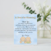 Carte Postale Baby shower jumeaux (Debout devant)