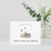 Carte Postale Baby shower longue distance par Merci de courrier (Debout devant)