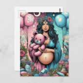 Carte Postale Baby Shower Magique | Révélation du Sexe (Devant / Derrière)