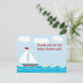 Carte postale Baby shower Merci (Debout devant)