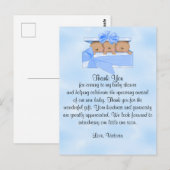 Carte Postale Baby shower Merci C'est Triplets Garçon ethnique (Devant / Derrière)