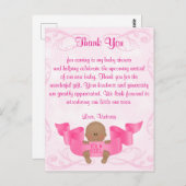 Carte Postale Baby shower Merci C'est une fille bébé fille (Devant / Derrière)