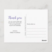 Carte Postale Baby shower Merci de bouquet de fleurs (Dos)