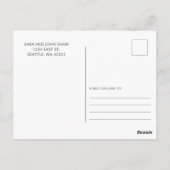 Carte Postale Baby shower Merci de fille rose PotCard (Dos)