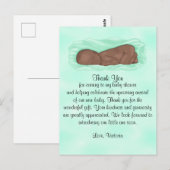 Carte Postale Baby shower Merci Hommes et femmes Neutralité ethn (Devant / Derrière)