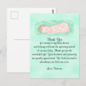 Carte Postale Baby shower Merci Hommes et femmes Neutralité ethn (Devant / Derrière)