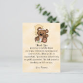 Carte Postale Baby shower Merci Teddy Bear (Debout devant)