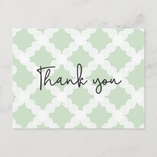 Carte Postale Baby shower motif simple merci Green