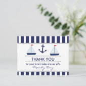 Carte postale Baby shower nautique (Debout devant)