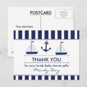 Carte postale Baby shower nautique (Devant / Derrière)