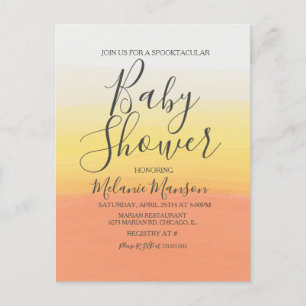 Carte Postale Baby shower Ombre Halloween Candy Corn