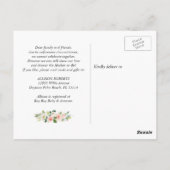Carte Postale baby shower Par Courrier Géométrique Blush Rose Fl (Dos)