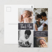 Carte Postale Baby shower photo merci faire-part de naissance (Devant / Derrière)