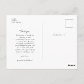 Carte Postale Baby shower photo vertical moderne Merci (Dos)