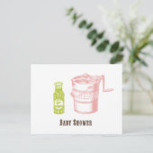 Carte Postale Baby shower Picks & Glace Cream Invitation (Debout devant)
