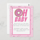 Carte Postale Baby shower Pink Sprinkings (Devant / Derrière)