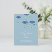 Carte Postale Baby Shower Piscine Poisson Nageant  (Debout devant)