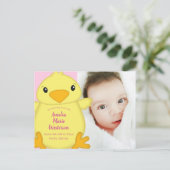 Carte Postale Baby shower rose (Debout devant)