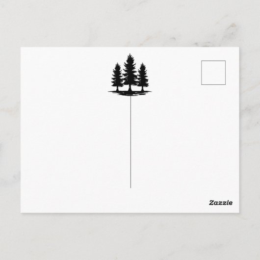 Carte Postale BABY SHOWER | Rustique Forêt Buffalo Checks (Dos)