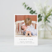 Carte Postale Baby Shower Simple et Élégant avec des Photos (Debout devant)