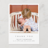 Carte Postale Baby Shower Simple et Élégant avec des Photos (Devant)