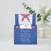 Carte Postale Baby Shower Thème Marin pour Garçon par La Poste (Debout devant)