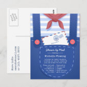 Carte Postale Baby Shower Thème Marin pour Garçon par La Poste (Devant / Derrière)