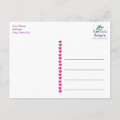 Carte Postale Baby shower Violet Merci (Dos)