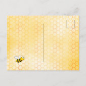 Carte Postale Baby shower virtuel de fleurs de soleil d'abeilles (Dos)