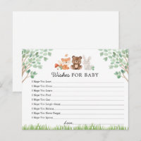Baby shower Woodland Wives for Baby Card