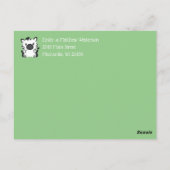 Carte Postale Baby shower Zebra (Dos)