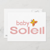 Carte Postale Baby Soleil (Devant / Derrière)