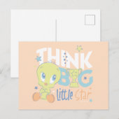 Carte Postale Baby TWEETY™ - Pense grand, petite étoile (Devant / Derrière)