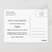 Carte Postale Baby Twins Premier anniversaire Chat Bear Invitati (Dos)