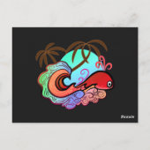 Carte Postale Baby Whale Surfer (Dos)