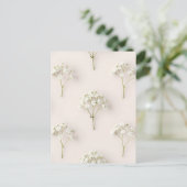 Carte Postale Baby's Breath Delicate Neutral Pattern (Debout devant)