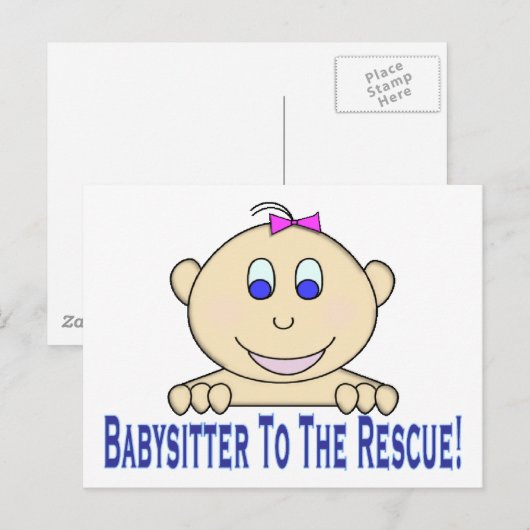 Carte Postale Babysitter À L'Secourt (Devant / Derrière)