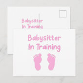 Carte Postale Babysitter En Formation (Devant / Derrière)